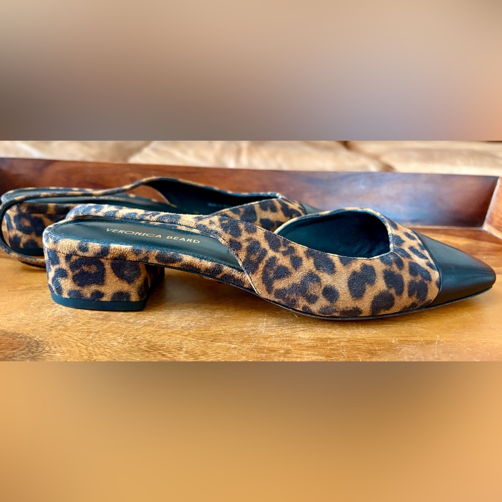 VERONICA BEARD Cecile Leopard Print Slingback Pum… - image 5